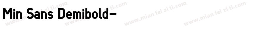 Min Sans Demibold字体转换